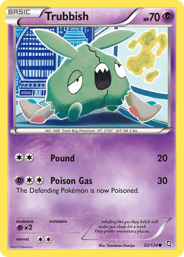 Trubbish 053/128 — Dragons Exalted (English Pokémon TCG card)