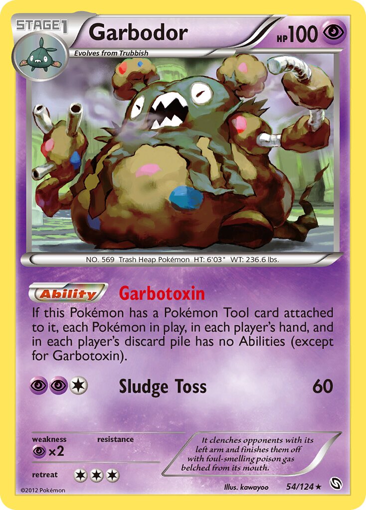 Garbodor 054/128 — Dragons Exalted (English Pokémon TCG card)
