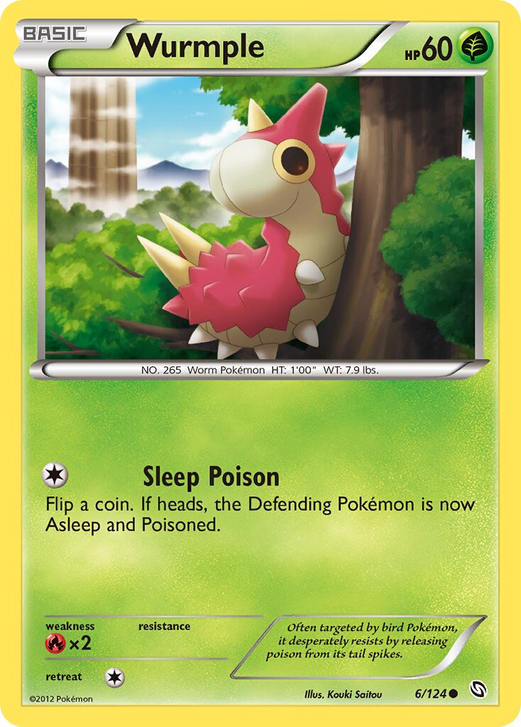 Wurmple 006/128 — Dragons Exalted (English Pokémon TCG card)