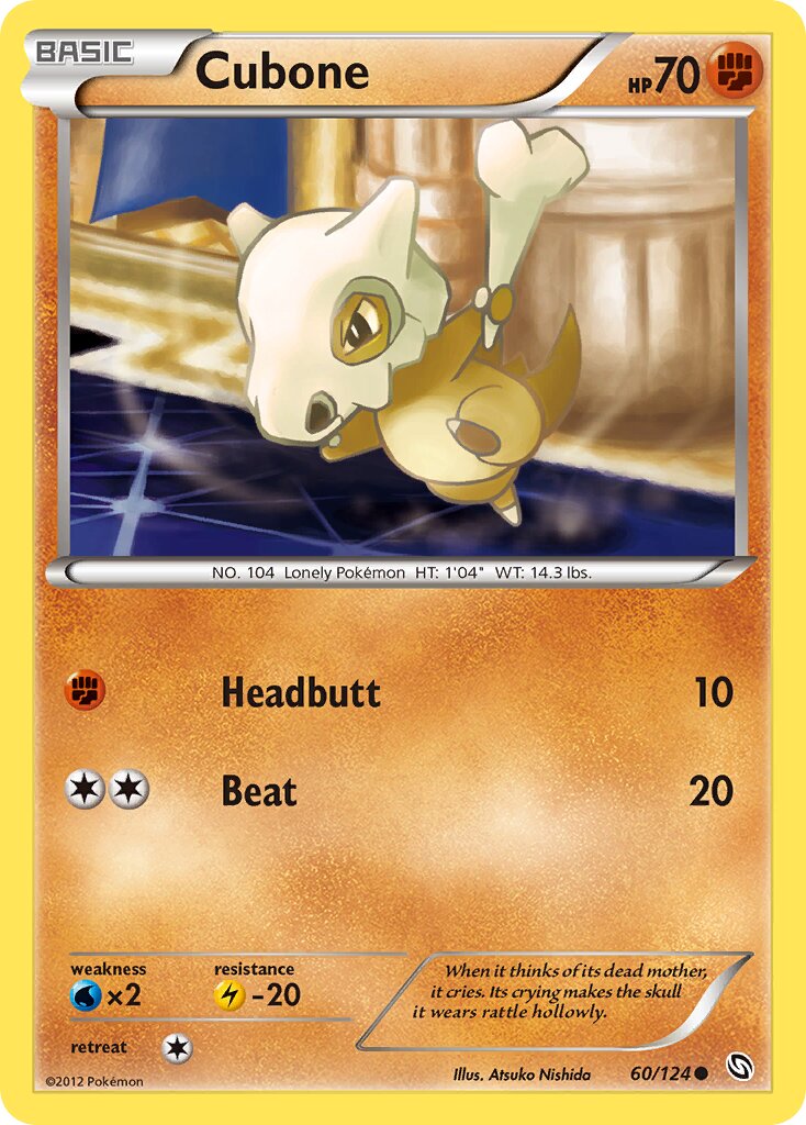 Cubone 060/128 — Dragons Exalted (English Pokémon TCG card)