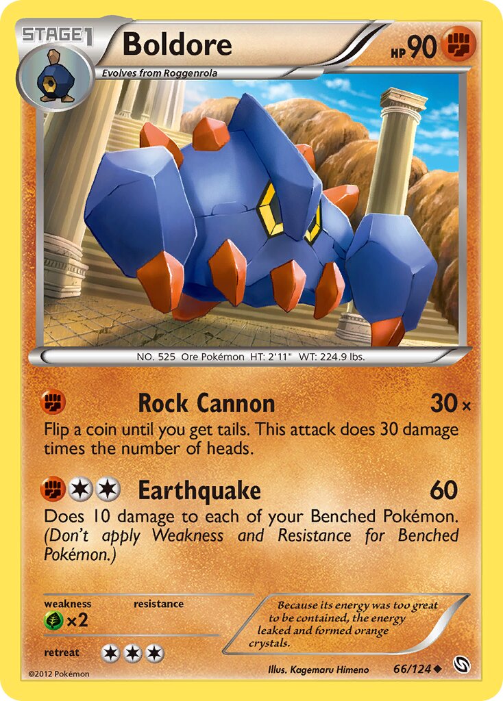Boldore 066/128 — Dragons Exalted (English Pokémon TCG card)