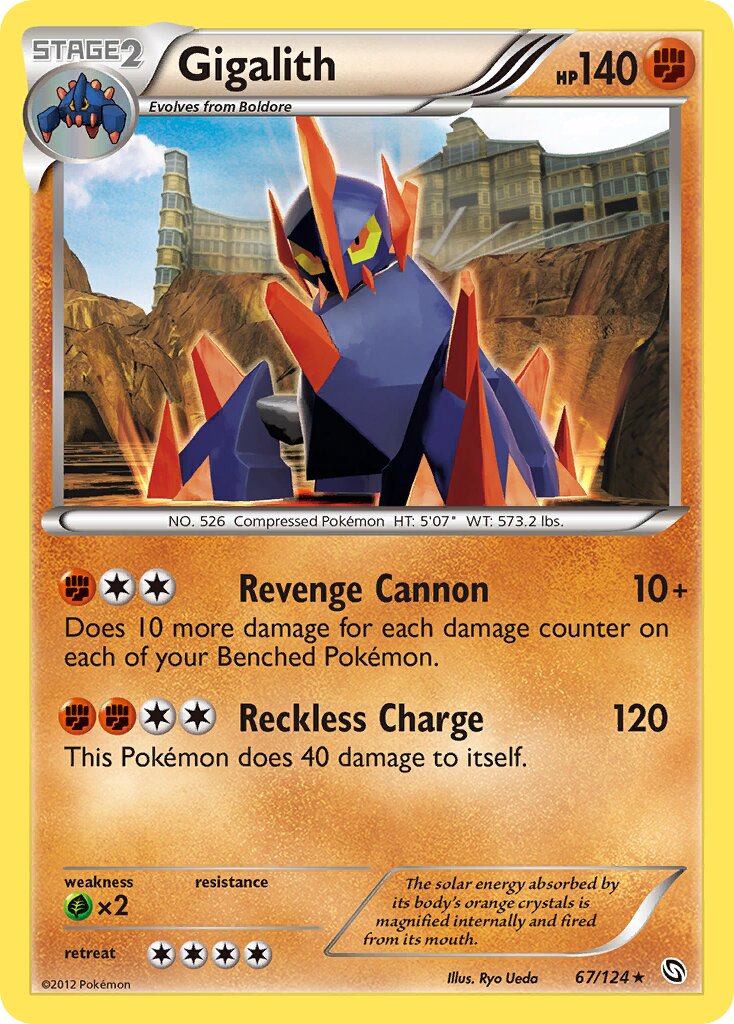 Gigalith 067/128 — Dragons Exalted (English Pokémon TCG card)