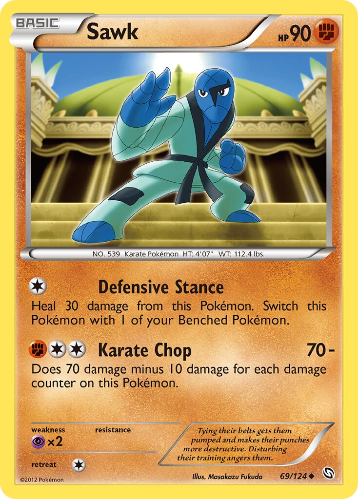 Sawk 069/128 — Dragons Exalted (English Pokémon TCG card)