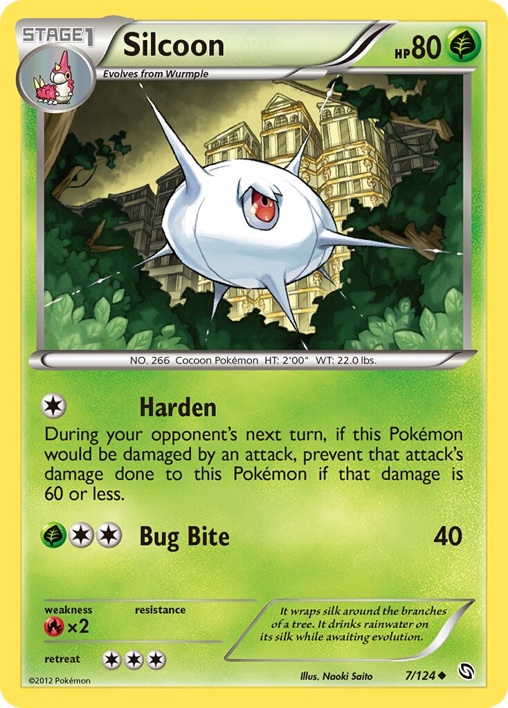 Silcoon 007/128 — Dragons Exalted (English Pokémon TCG card)