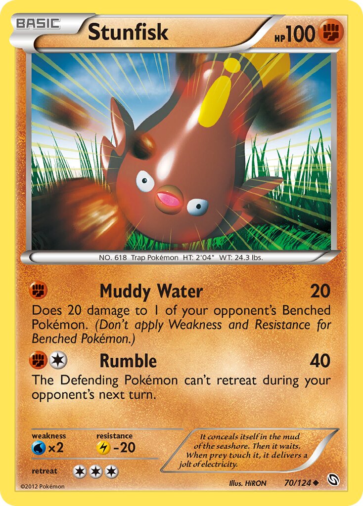 Stunfisk 070/128 — Dragons Exalted (English Pokémon TCG card)