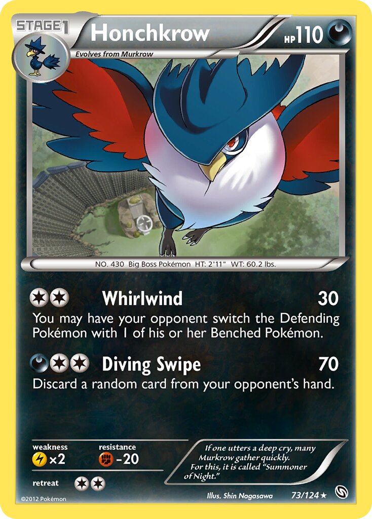 Honchkrow 073/128 — Dragons Exalted (English Pokémon TCG card)