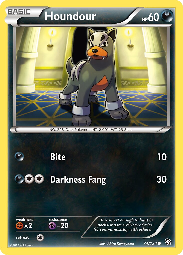 Houndour 074/128 — Dragons Exalted (English Pokémon TCG card)