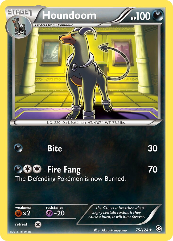 Houndoom 075/128 — Dragons Exalted (English Pokémon TCG card)