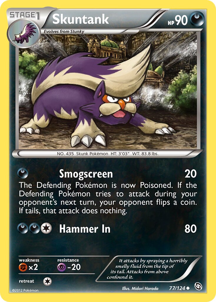 Skuntank 077/128 — Dragons Exalted (English Pokémon TCG card)