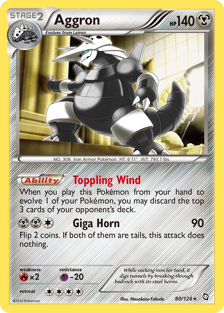 Aggron 080/128 — Dragons Exalted (English Pokémon TCG card)