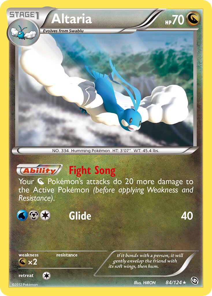 Altaria 084/128 — Dragons Exalted (English Pokémon TCG card)