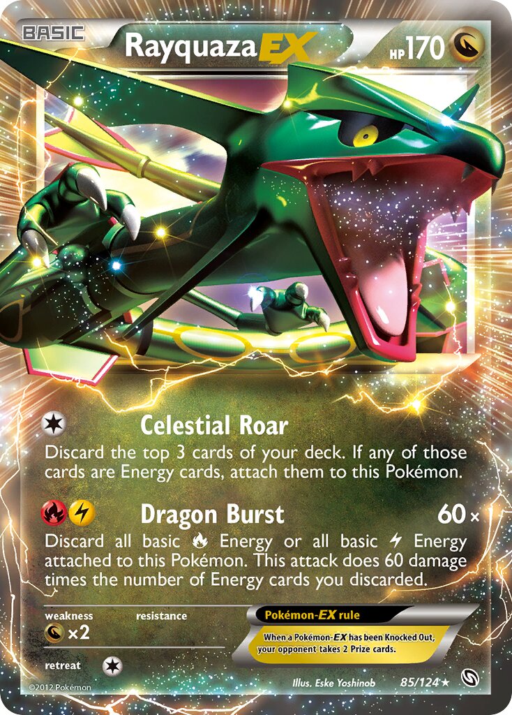 Rayquaza-EX 085/128 — Dragons Exalted (English Pokémon TCG card)