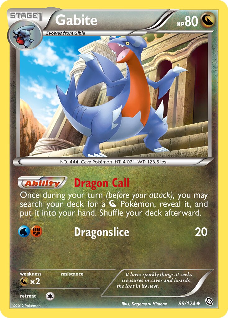 Gabite 089/128 — Dragons Exalted (English Pokémon TCG card)