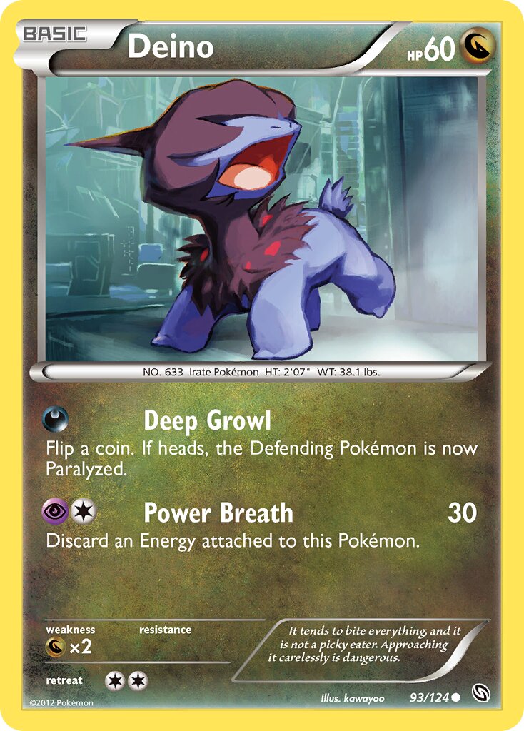 Deino 093/128 — Dragons Exalted (English Pokémon TCG card)