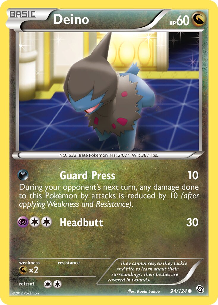 Deino 094/128 — Dragons Exalted (English Pokémon TCG card)