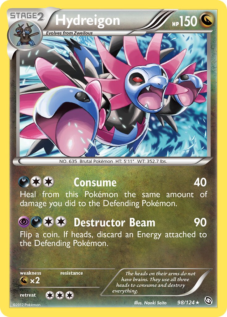 Hydreigon 098/128 — Dragons Exalted (English Pokémon TCG card)