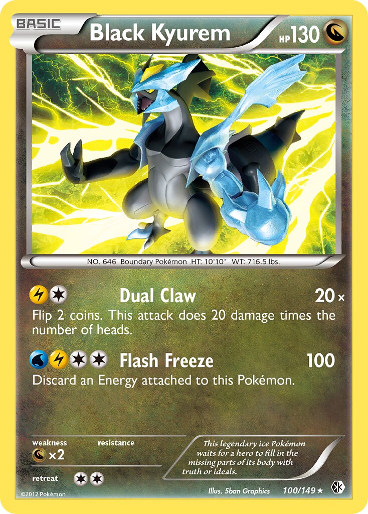 Black Kyurem 100/153 — Boundaries Crossed (English Pokémon TCG card)