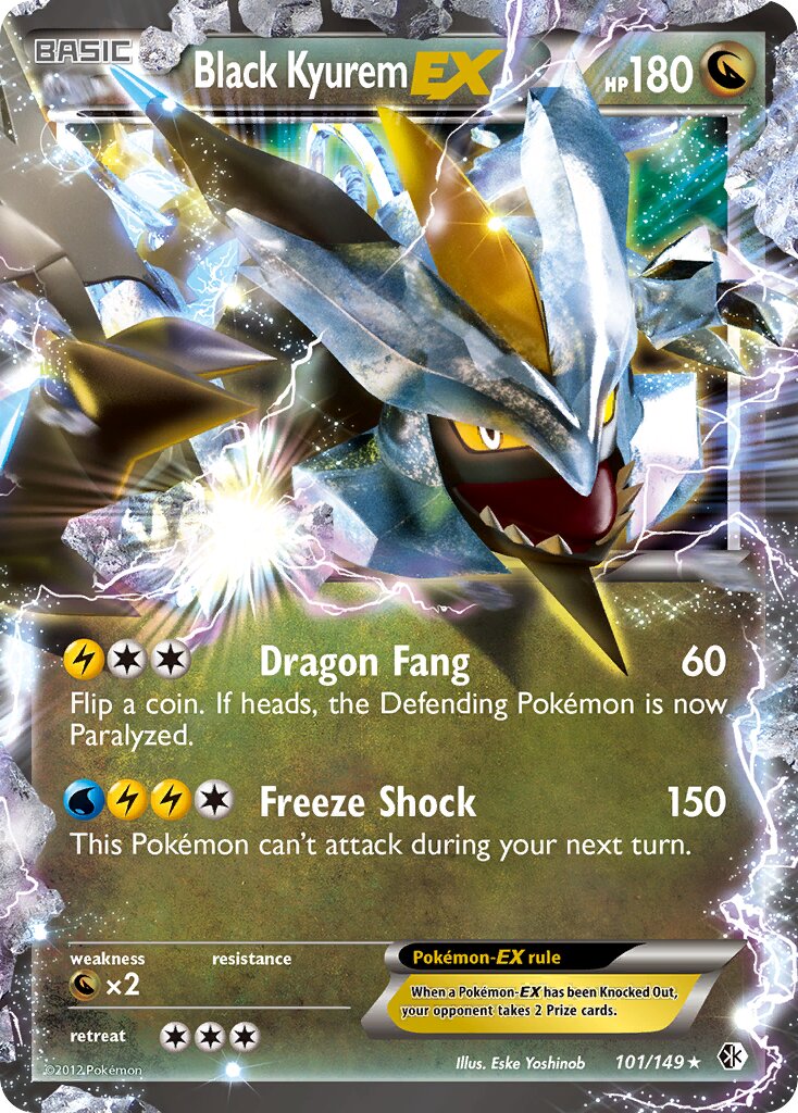 Black Kyurem-EX 101/153 — Boundaries Crossed (English Pokémon TCG card)