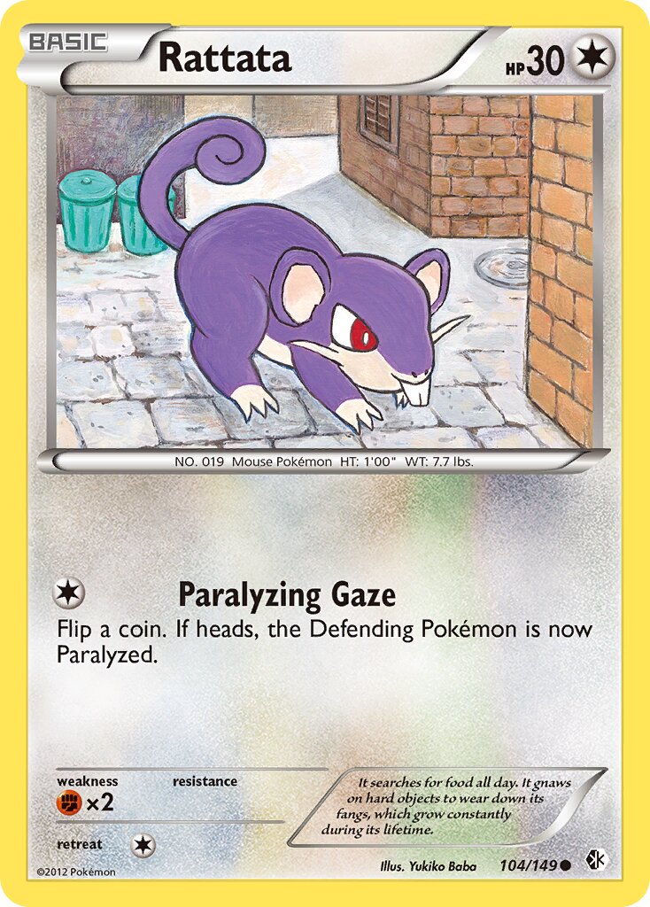 Rattata 104/153 — Boundaries Crossed (English Pokémon TCG card)