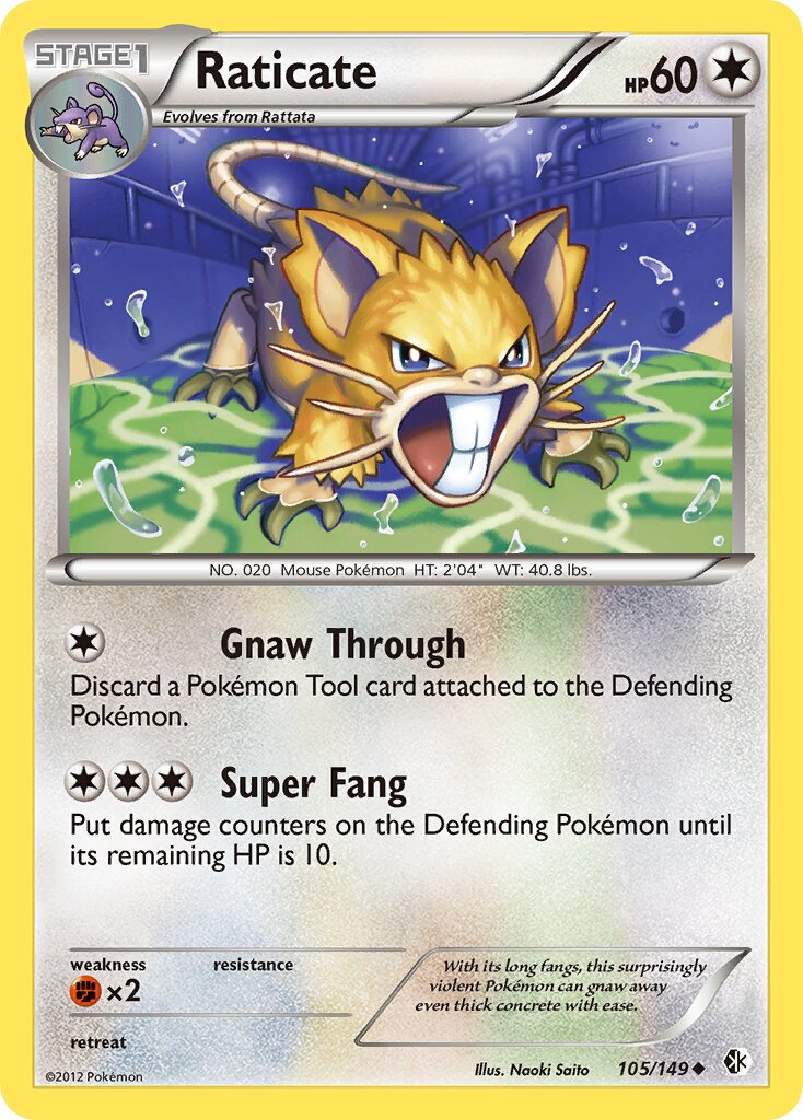 Raticate 105/153 — Boundaries Crossed (English Pokémon TCG card)