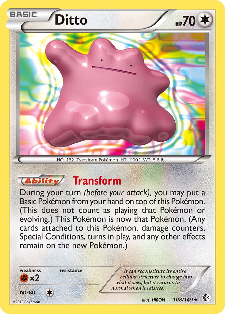 Ditto 108/153 — Boundaries Crossed (English Pokémon TCG card)
