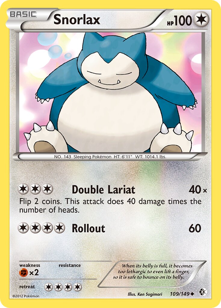 Snorlax 109/153 — Boundaries Crossed (English Pokémon TCG card)