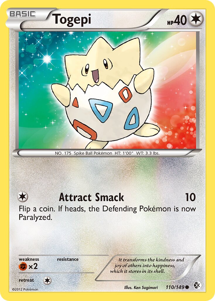 Togepi 110/153 — Boundaries Crossed (English Pokémon TCG card)