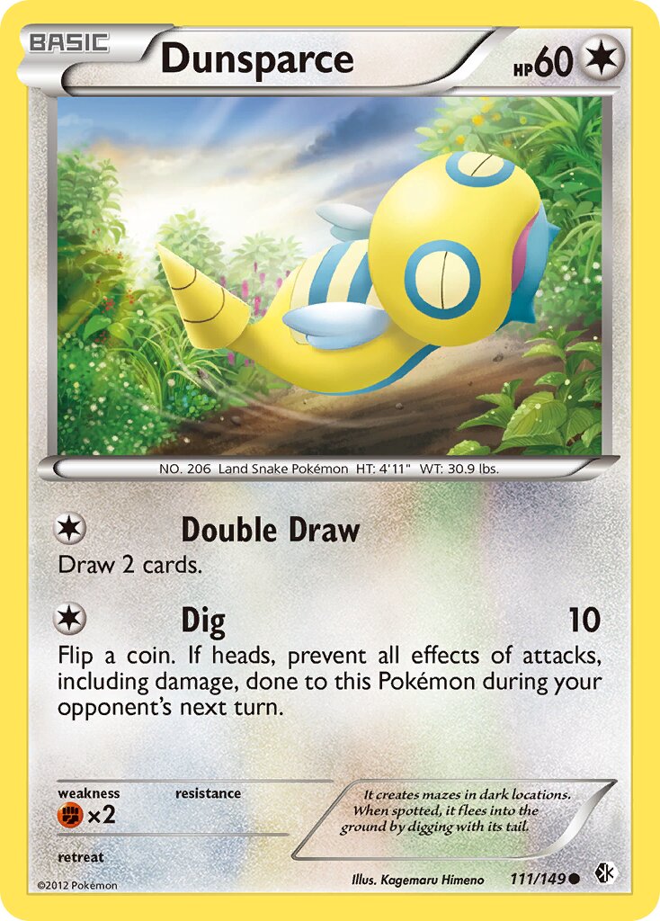 Dunsparce 111/153 — Boundaries Crossed (English Pokémon TCG card)