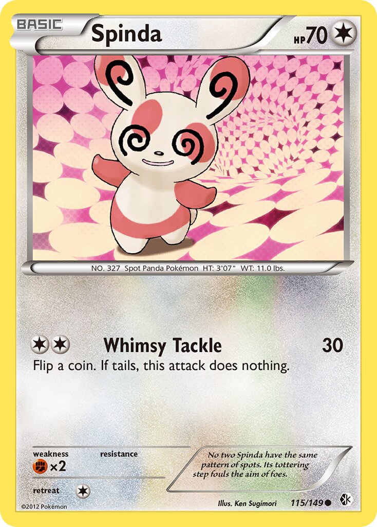 Spinda 115/153 — Boundaries Crossed (English Pokémon TCG card)