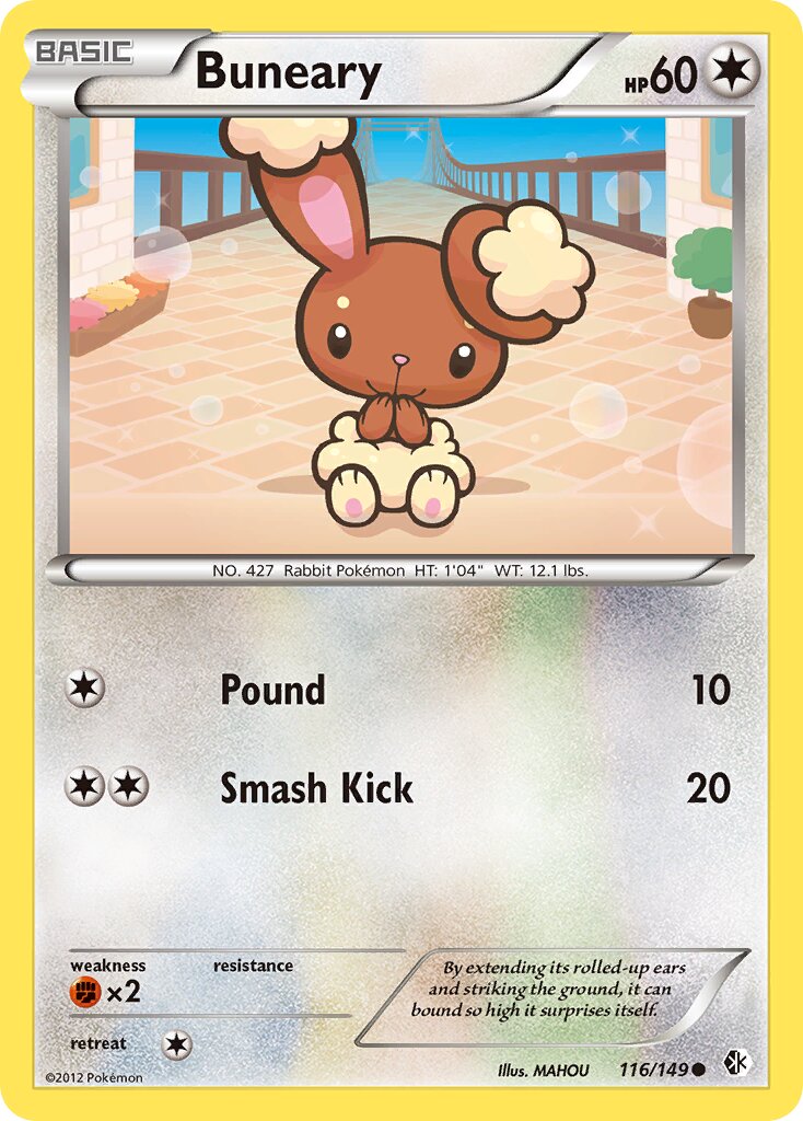 Buneary 116/153 — Boundaries Crossed (English Pokémon TCG card)