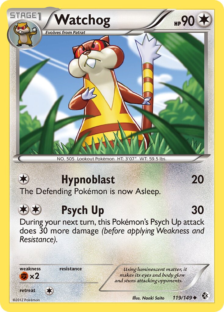 Watchog 119/153 — Boundaries Crossed (English Pokémon TCG card)