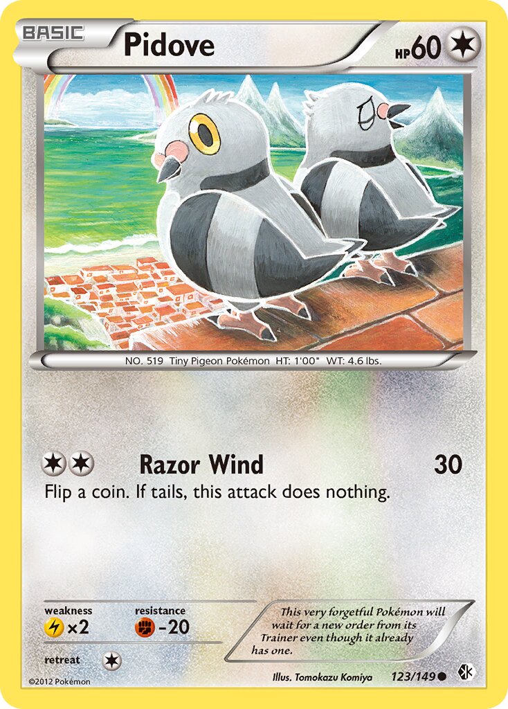 Pidove 123/153 — Boundaries Crossed (English Pokémon TCG card)