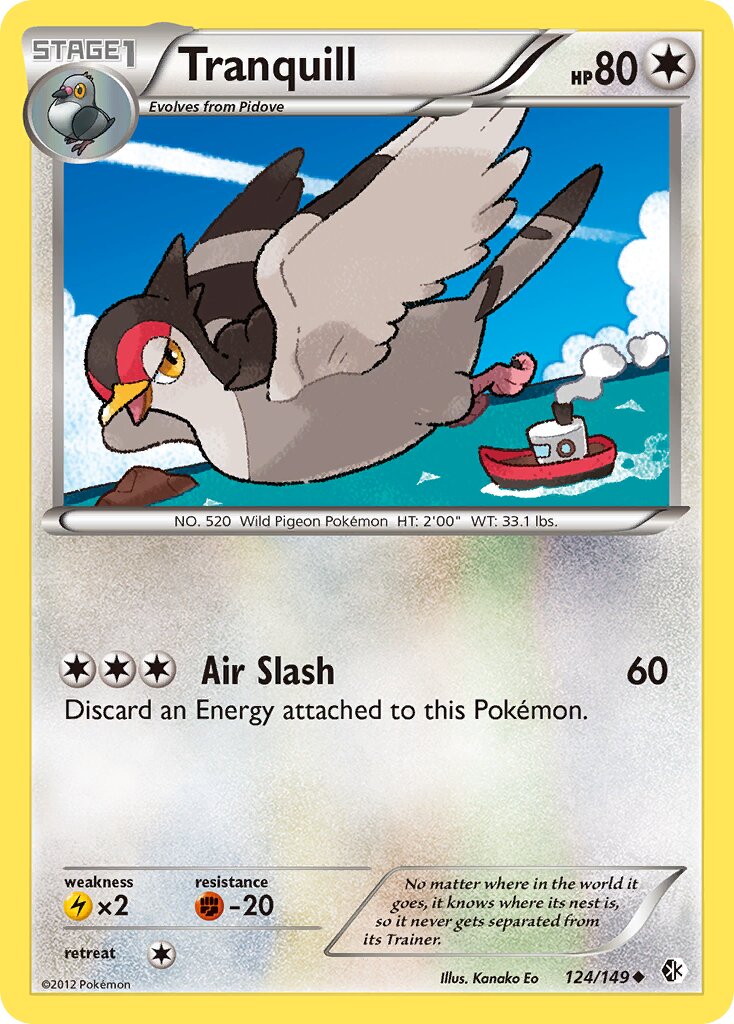 Tranquill 124/153 — Boundaries Crossed (English Pokémon TCG card)