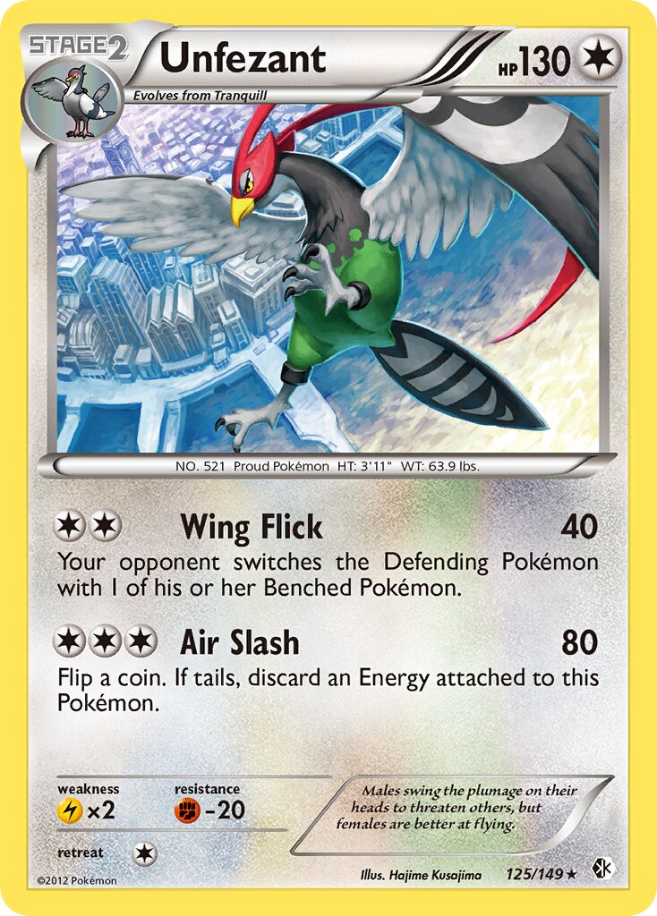 Unfezant 125/153 — Boundaries Crossed (English Pokémon TCG card)