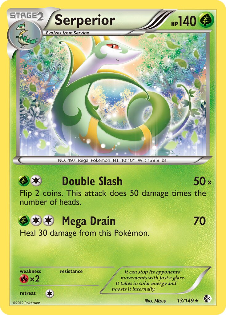 Serperior 013/153 — Boundaries Crossed (English Pokémon TCG card)
