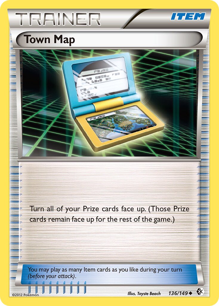 Town Map 136/153 — Boundaries Crossed (English Pokémon TCG card)