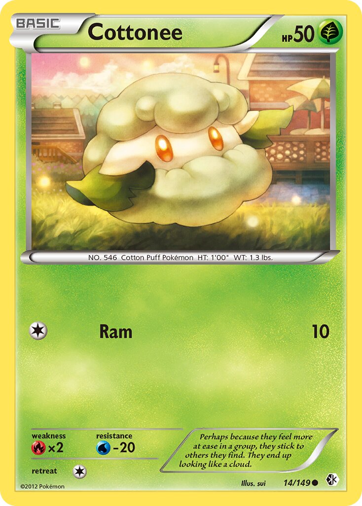 Cottonee 014/153 — Boundaries Crossed (English Pokémon TCG card)
