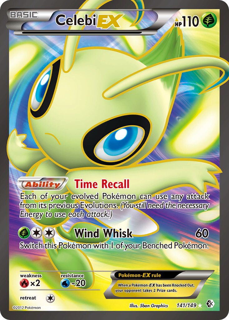 Celebi-EX 141/153 — Boundaries Crossed (English Pokémon TCG card)