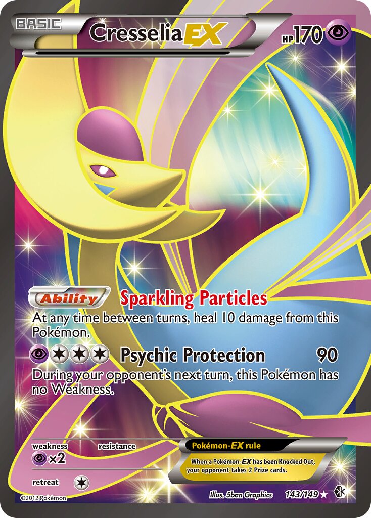 Cresselia-EX 143/153 — Boundaries Crossed (English Pokémon TCG card)