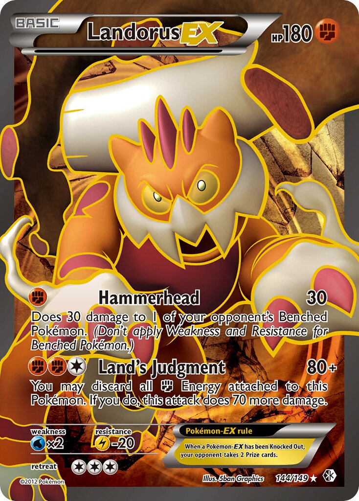 Landorus-EX 144/153 — Boundaries Crossed (English Pokémon TCG card)