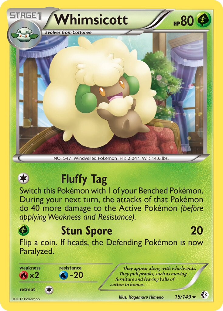 Whimsicott 015/153 — Boundaries Crossed (English Pokémon TCG card)