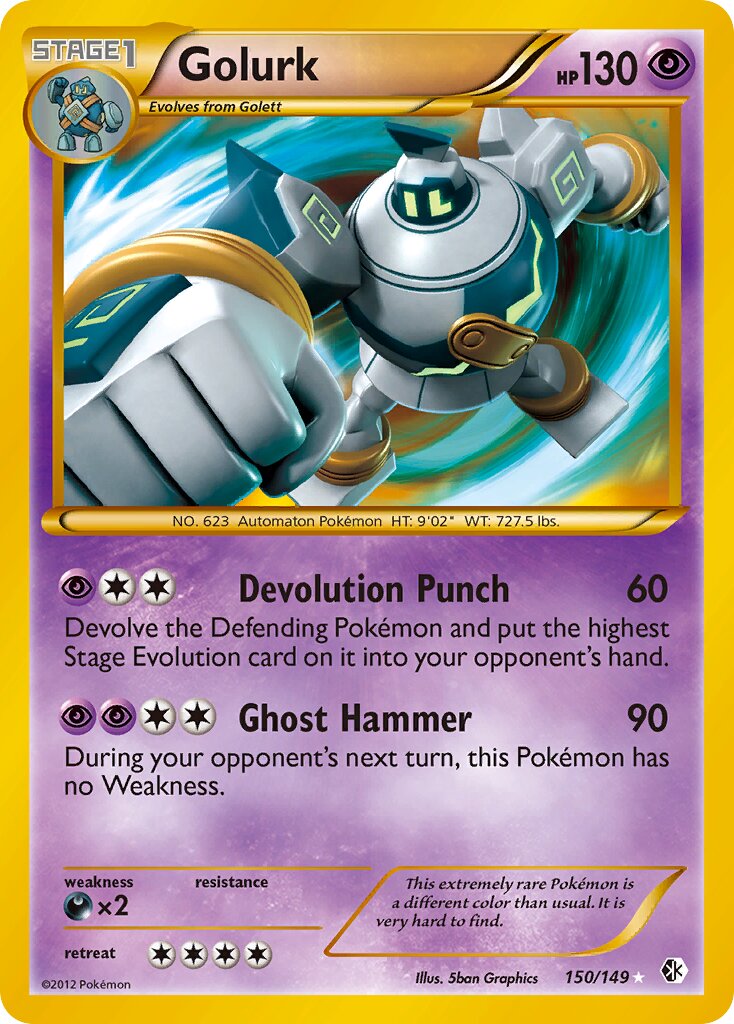 Golurk 150/153 — Boundaries Crossed (English Pokémon TCG card)