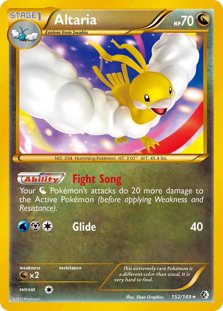 Altaria 152/153 — Boundaries Crossed (English Pokémon TCG card)