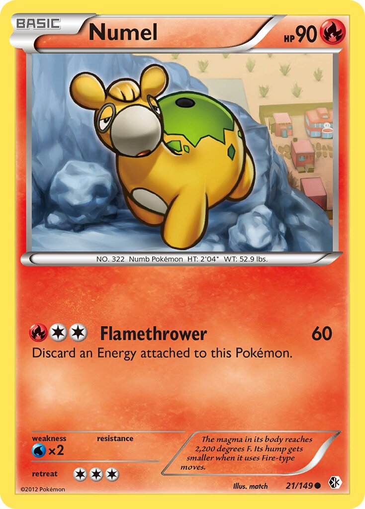 Numel 021/153 — Boundaries Crossed (English Pokémon TCG card)