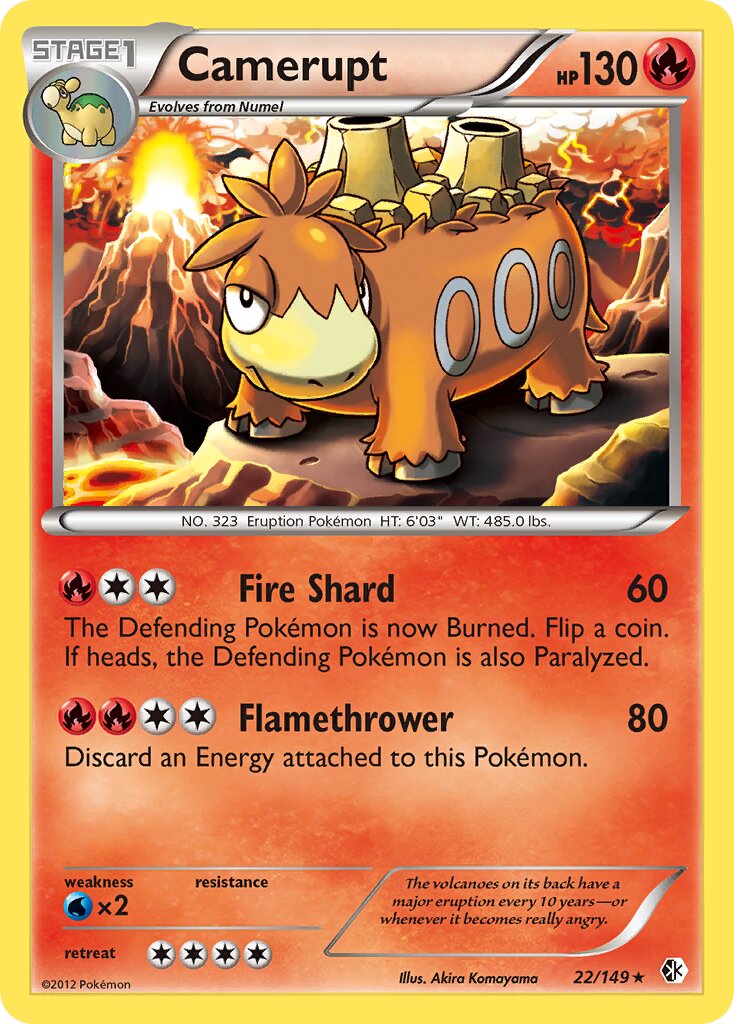 Camerupt 022/153 — Boundaries Crossed (English Pokémon TCG card)