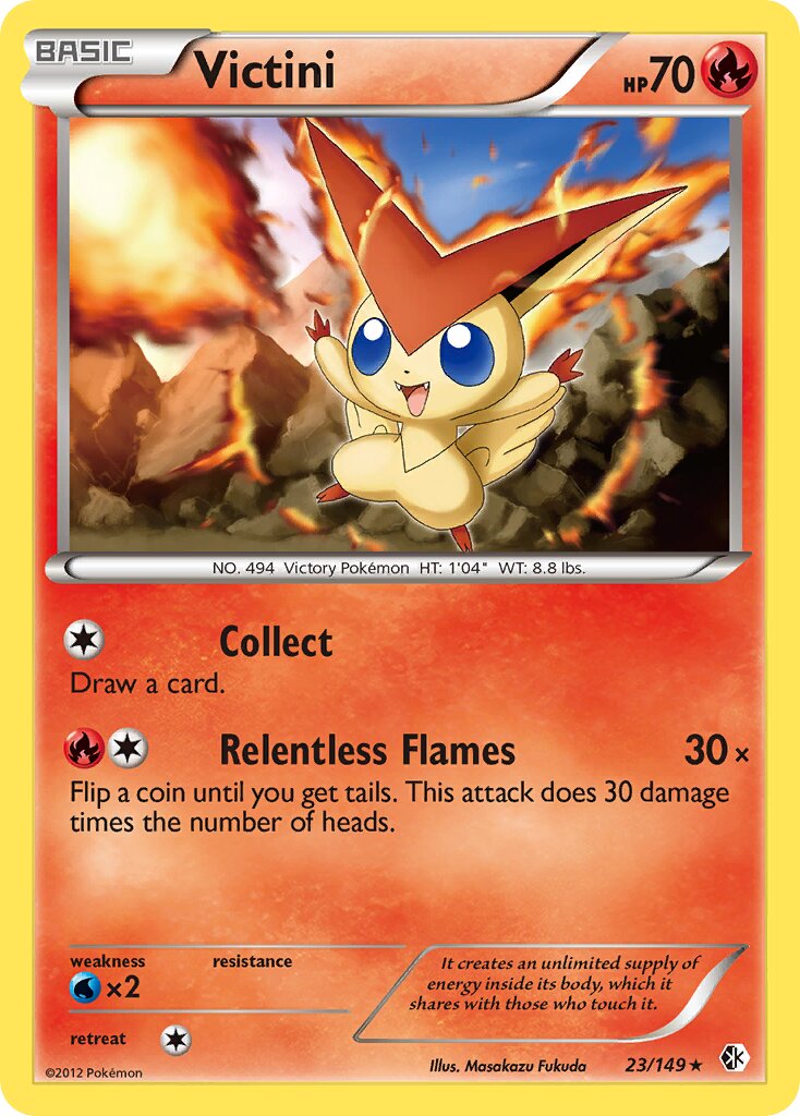 Victini 023/153 — Boundaries Crossed (English Pokémon TCG card)