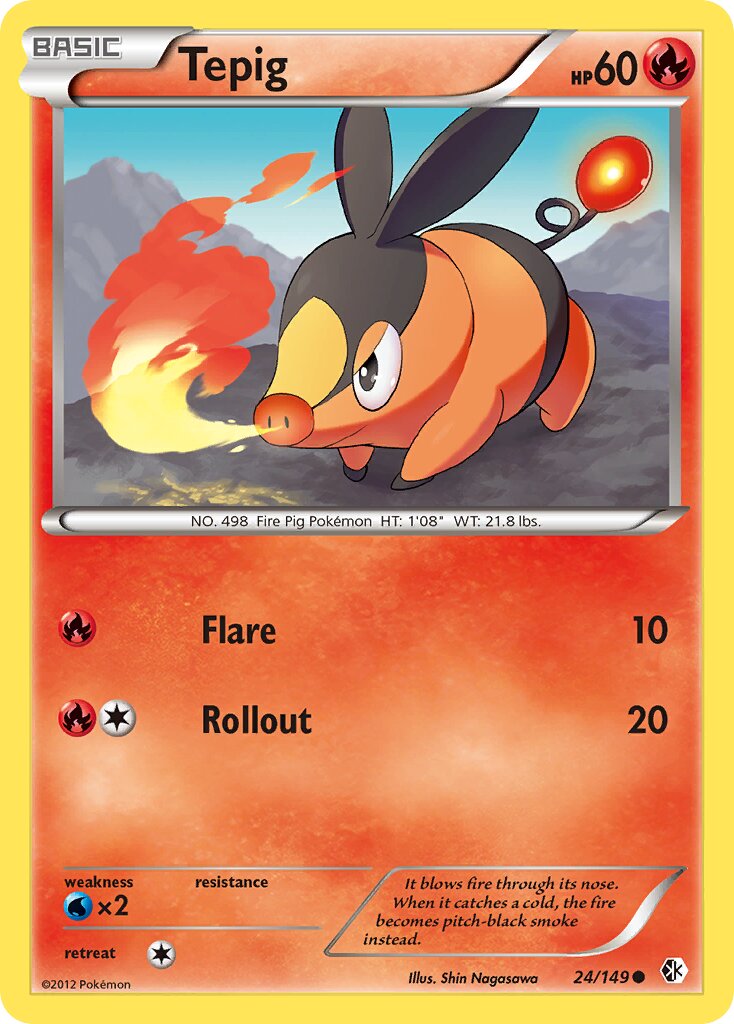 Tepig 024/153 — Boundaries Crossed (English Pokémon TCG card)