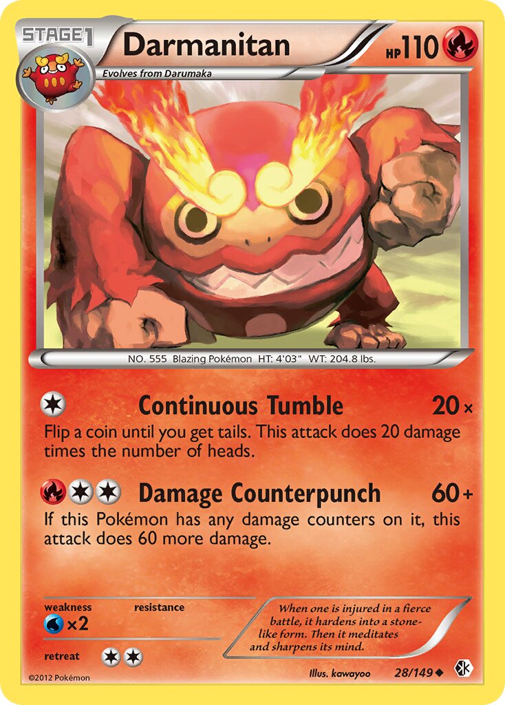 Darmanitan 028/153 — Boundaries Crossed (English Pokémon TCG card)