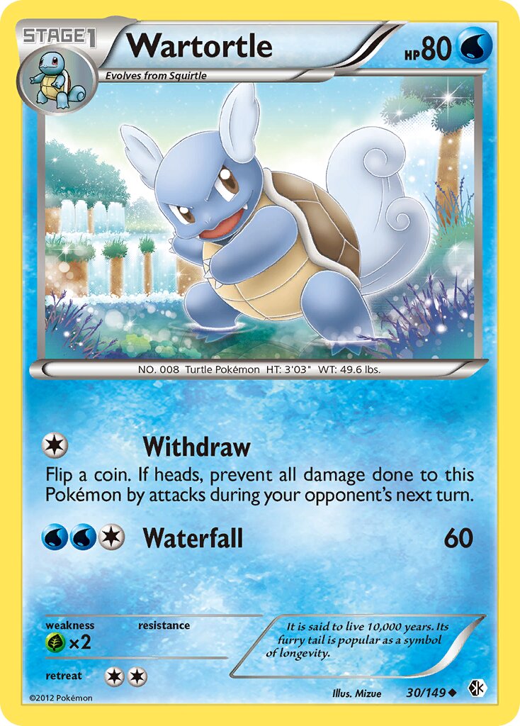 Wartortle 030/153 — Boundaries Crossed (English Pokémon TCG card)