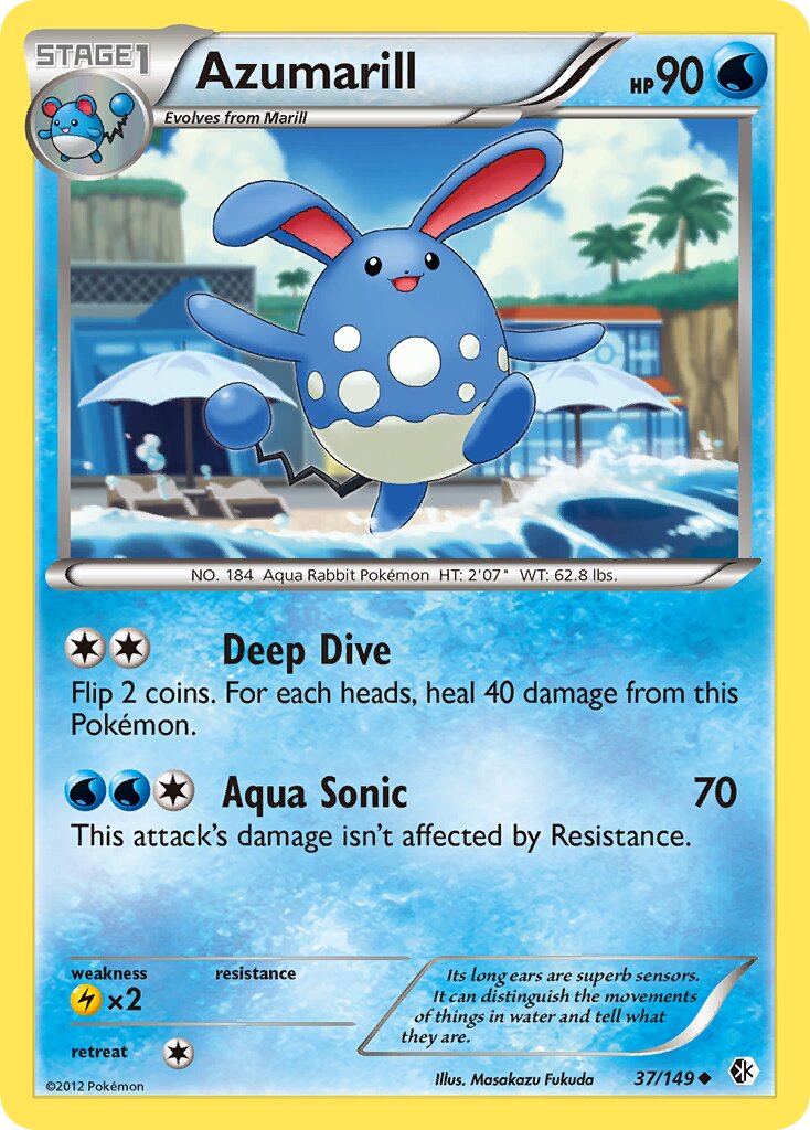 Azumarill 037/153 — Boundaries Crossed (English Pokémon TCG card)
